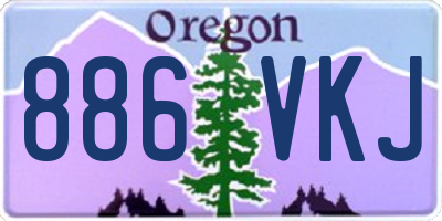 OR license plate 886VKJ