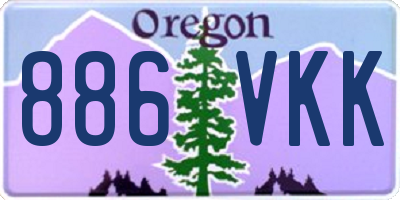 OR license plate 886VKK