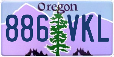 OR license plate 886VKL