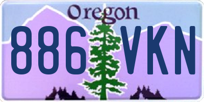 OR license plate 886VKN