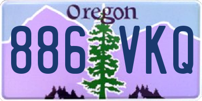 OR license plate 886VKQ