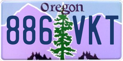 OR license plate 886VKT