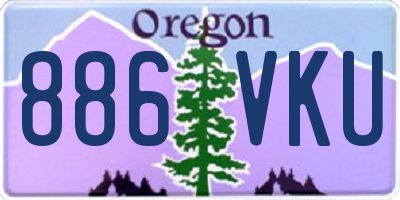 OR license plate 886VKU