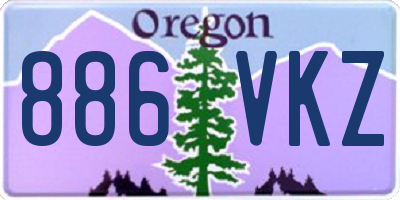 OR license plate 886VKZ