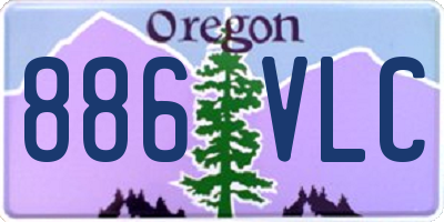 OR license plate 886VLC