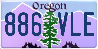 OR license plate 886VLE