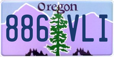 OR license plate 886VLI