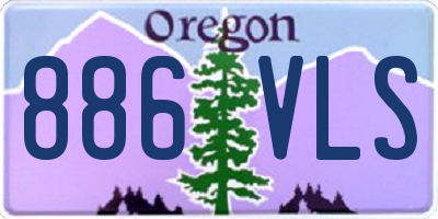 OR license plate 886VLS