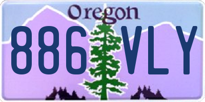 OR license plate 886VLY