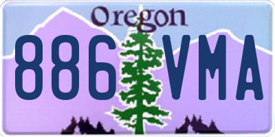 OR license plate 886VMA