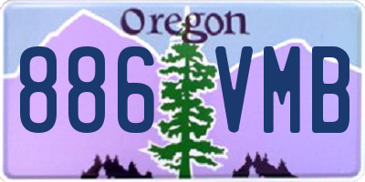 OR license plate 886VMB