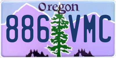 OR license plate 886VMC