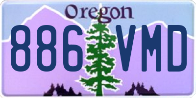 OR license plate 886VMD