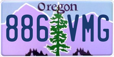 OR license plate 886VMG