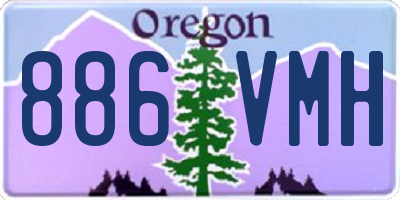 OR license plate 886VMH