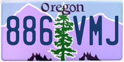 OR license plate 886VMJ