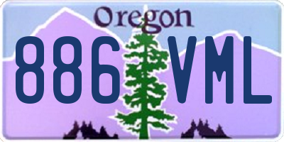 OR license plate 886VML