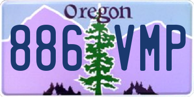 OR license plate 886VMP