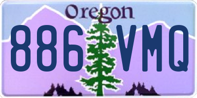 OR license plate 886VMQ
