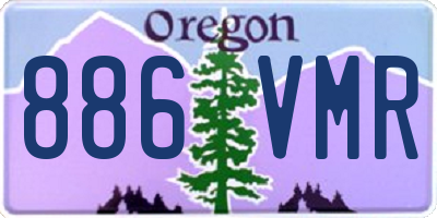 OR license plate 886VMR