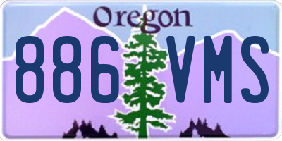 OR license plate 886VMS