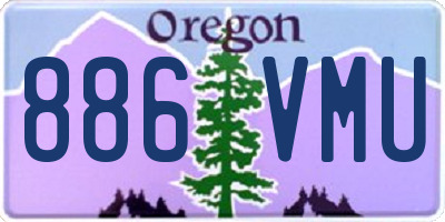 OR license plate 886VMU
