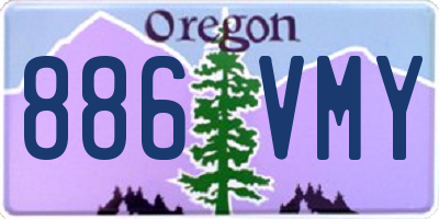 OR license plate 886VMY