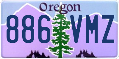 OR license plate 886VMZ
