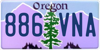 OR license plate 886VNA