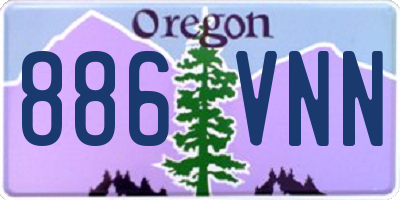 OR license plate 886VNN