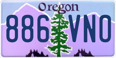 OR license plate 886VNO