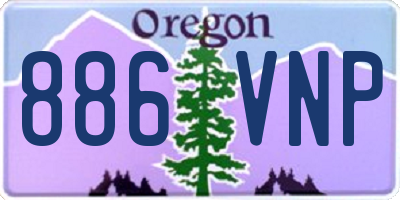 OR license plate 886VNP