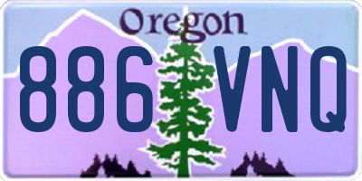 OR license plate 886VNQ