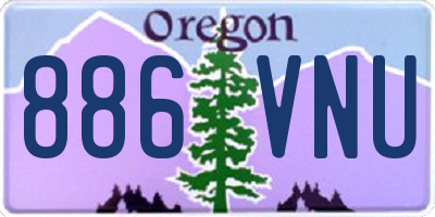OR license plate 886VNU