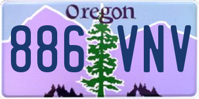 OR license plate 886VNV