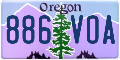 OR license plate 886VOA