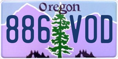OR license plate 886VOD