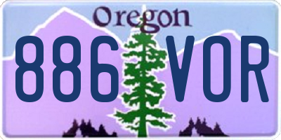 OR license plate 886VOR