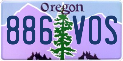 OR license plate 886VOS