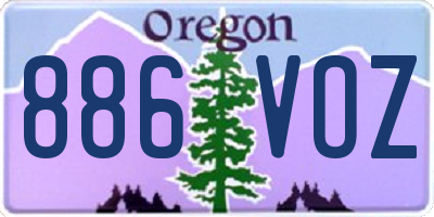 OR license plate 886VOZ