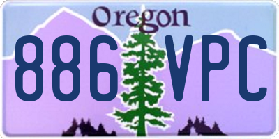 OR license plate 886VPC