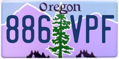 OR license plate 886VPF
