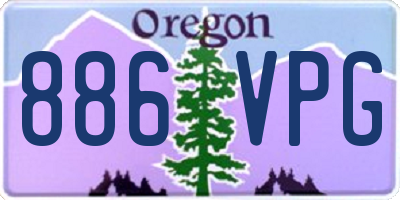 OR license plate 886VPG