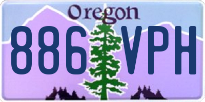 OR license plate 886VPH