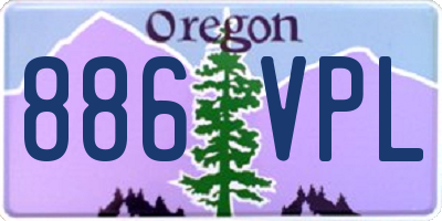 OR license plate 886VPL