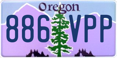 OR license plate 886VPP