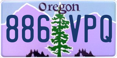 OR license plate 886VPQ