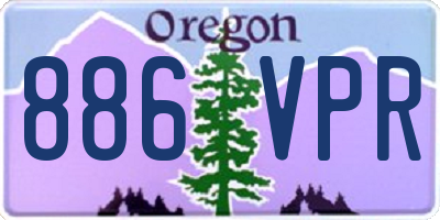 OR license plate 886VPR