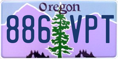 OR license plate 886VPT