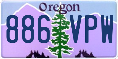 OR license plate 886VPW